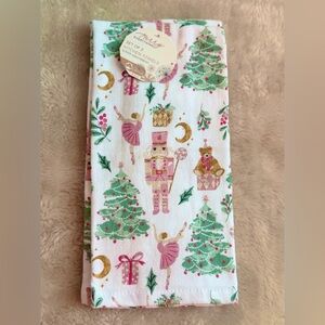 Nutcracker kitchen Tea  Towel - Pink and Green
